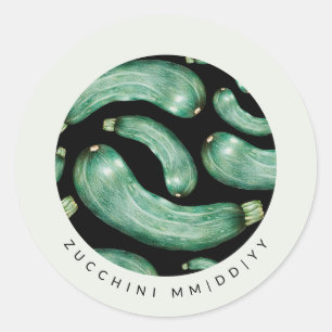 Étiquette de conserve   Date   Motif de courgette