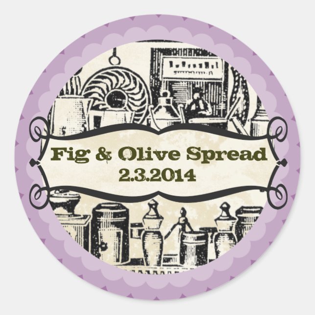 étiquette de conserve de garde-manger couleur pers (Devant)