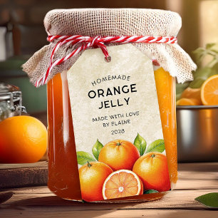 Étiquette de conserve de gelée d'orange maison vin