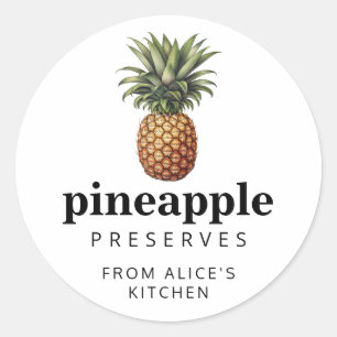 étiquette de conserves de ananas maison