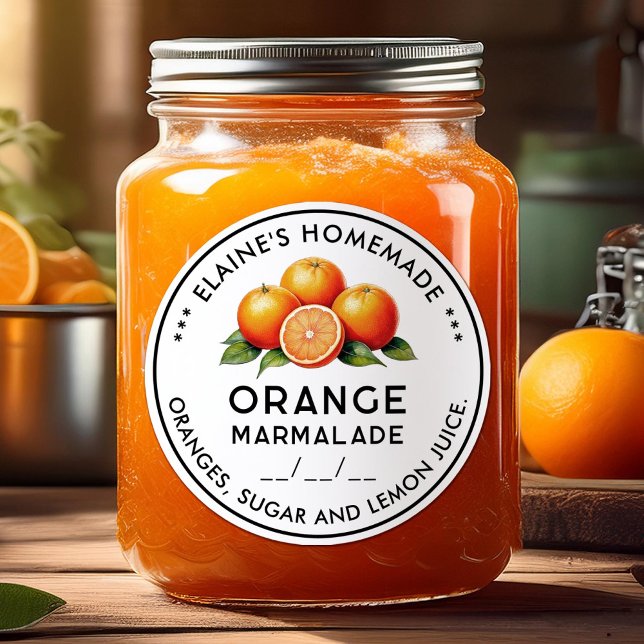 Étiquette de conserves de marmelade orange maison (Créateur téléchargé)