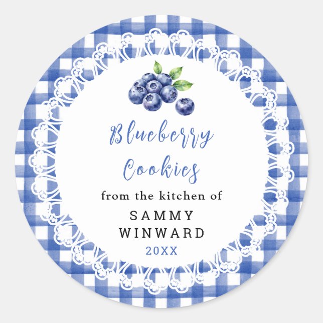 Étiquette de Cookie aux Bleuets Maison (Devant)