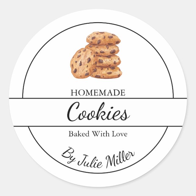 Étiquette de cookies maison simple (Devant)
