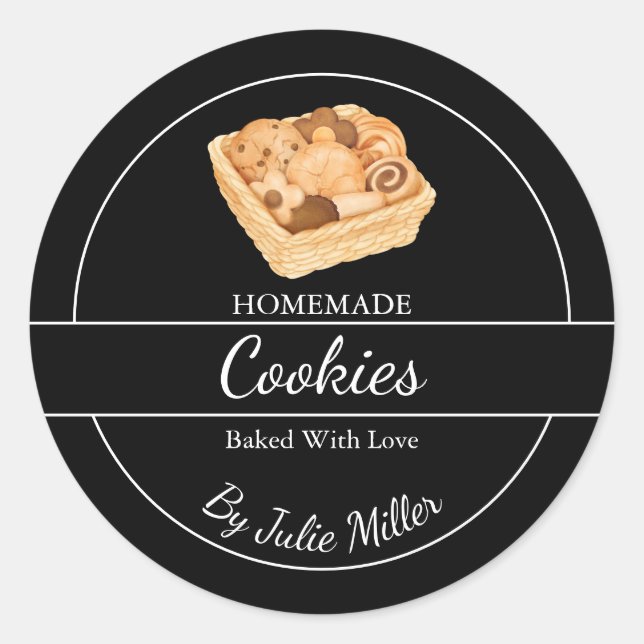 Étiquette de cookies maison simple (Devant)