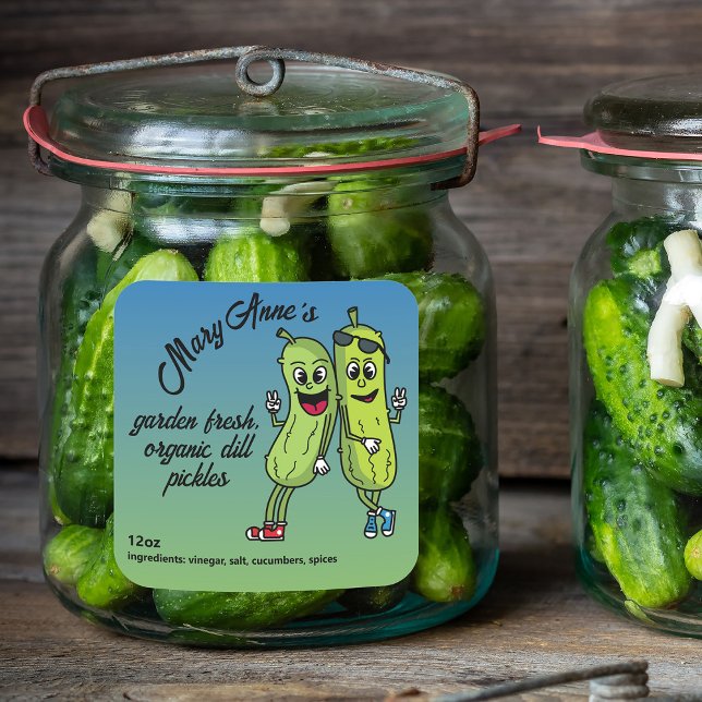 Étiquette de cornichons drôles de Pickle Pals (Créateur téléchargé)