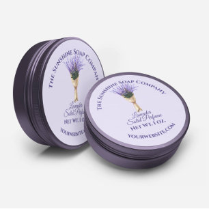 Étiquette de cosmétiques floraux - Lavande sur bkg