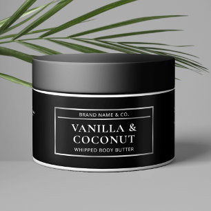 Étiquette de cosmétiques pour beurre noir et argen