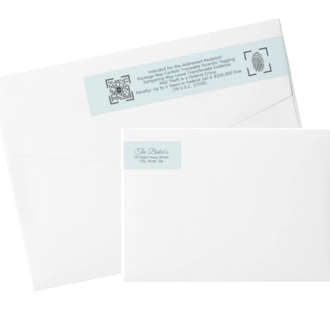 Étiquette de Courrier Bleue Anti-Vol – Courrier de (Créateur téléchargé)