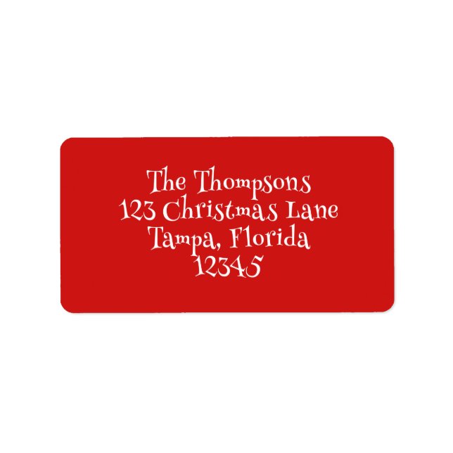 étiquette de courrier de vacances flocon de neige  (Devant)
