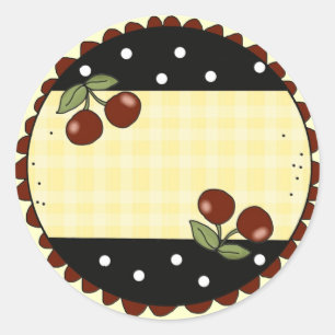 Étiquette de cuisine Country Cherry