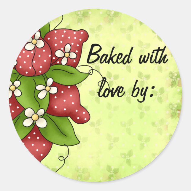 Étiquette de cuisine fraise (Devant)