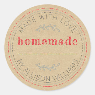 Étiquette de cuisine maison rustique Kraft