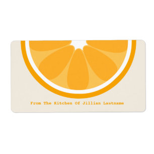 Étiquette De Cuisine Orange De La Cuisine De