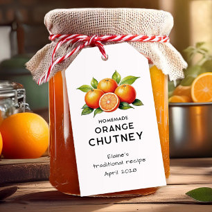 Étiquette de cuisine pour chutney d'orange