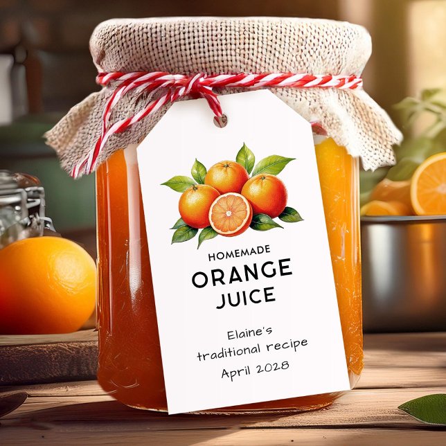 Étiquette de cuisine pour jus d'orange modifiable  (Créateur téléchargé)