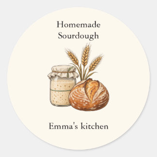 Étiquette de cuisine pour pain au levain personnal