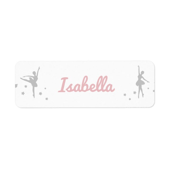 Étiquette de danse de ballerine personnalisée (Devant)