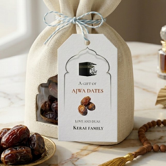 Étiquette de dates Ajwa Kaaba, cadeau islamique po (Créateur téléchargé)