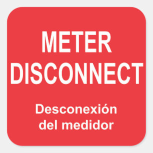 Étiquette de déconnexion de compteur avec sous-tit