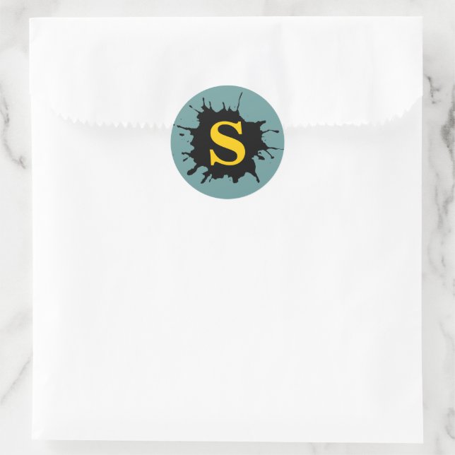 étiquette de démarrage noir pour ajouter l'initial (Sac)