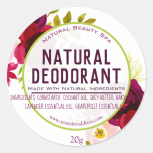 Étiquette de déodorant naturel personnalisable
