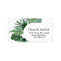 étiquette de design bohème aquarelle jungle