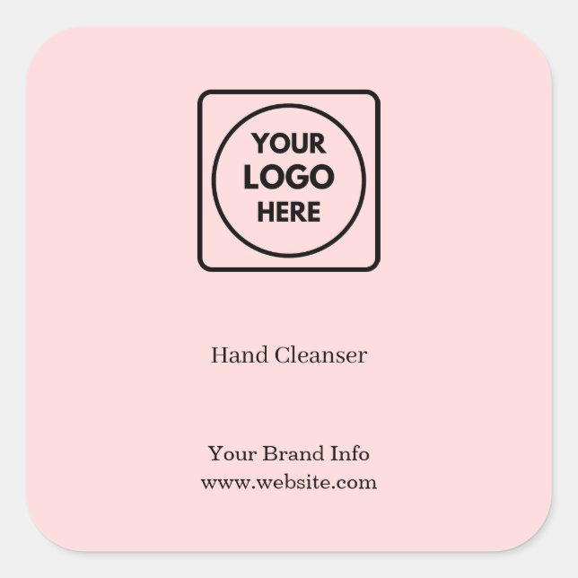 Étiquette de désinfectant pour les mains avec logo (Devant)