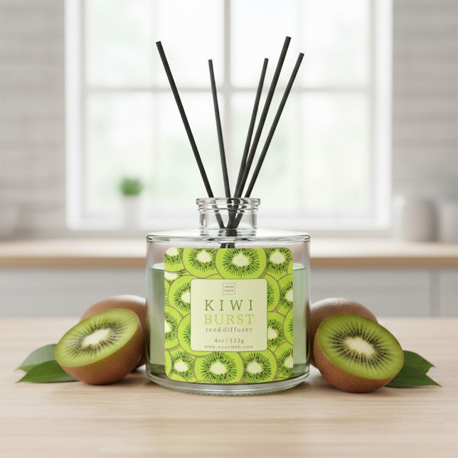 Étiquette de diffuseur de roseau Kiwi Burst (Créateur téléchargé)