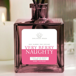 Étiquette de diffuseur rouge rosé très mignon