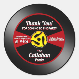 Étiquette de disque 45 tours Vinyl Merci pour la f