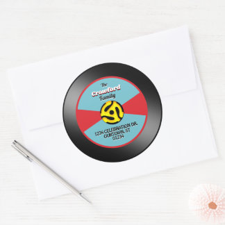 Étiquette de disque 45 tours vinyle Adresse de la