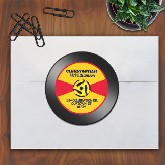 Étiquette de disque 45 tours vinyle personnalisée