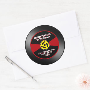 Étiquette de disque vinyle 45 personnalisée indivi