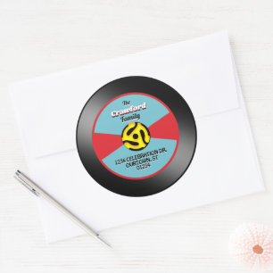 Étiquette de disque vinyle 45 tours Adresse de fam