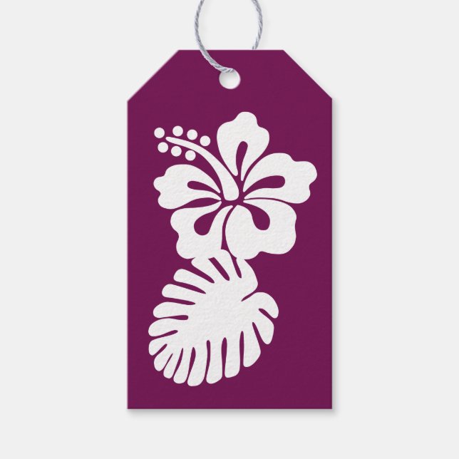 Étiquette de don de l'Hibiscus Tropical dans le Vi (Devant)