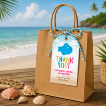 Étiquette de don Thème de plage coloré (jouet en f