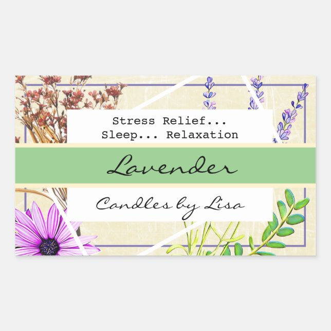 Étiquette de fabrication de bougies (Devant)