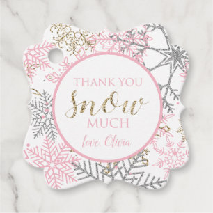 Étiquette de faveur d'anniversaire Winter Onederla