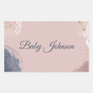 Étiquette de faveur de Baby Shower Bohème Céleste