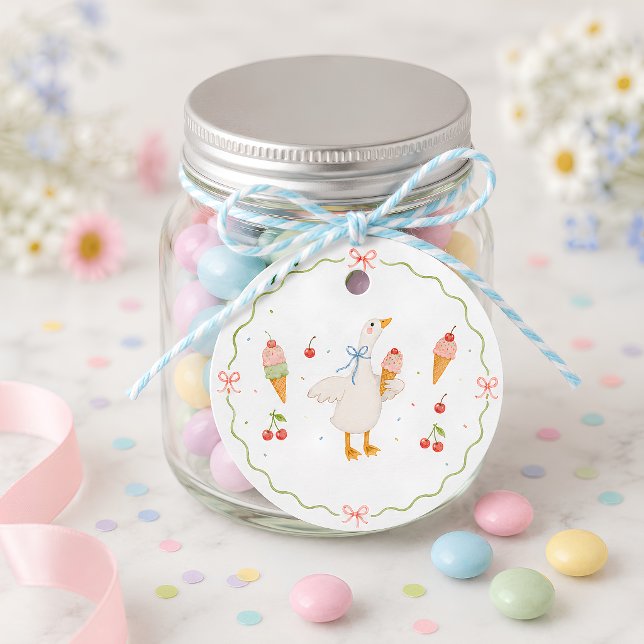 Étiquette de faveur de Baby Shower Silly Goose Ice (Créateur téléchargé)