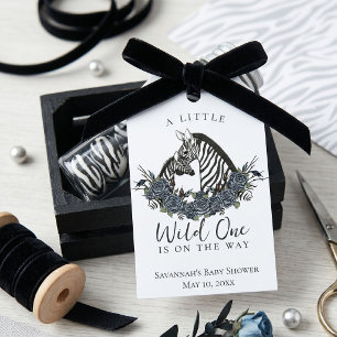 Étiquette de faveur de Baby Shower Zèbre Little Wi