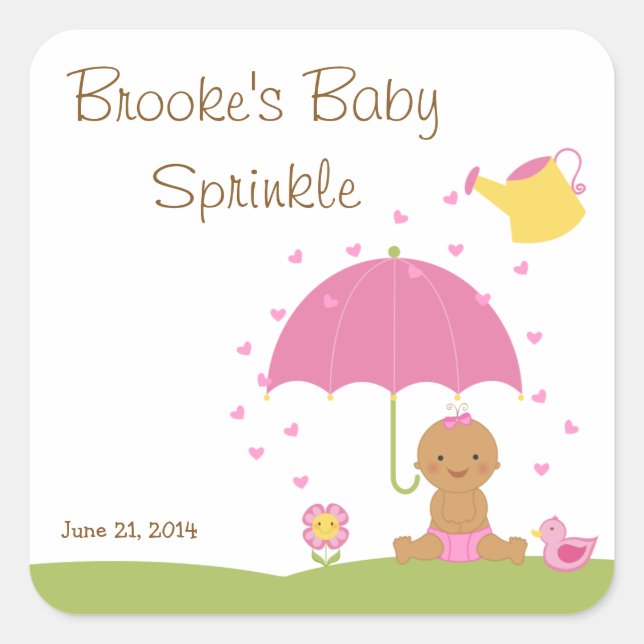 Étiquette de faveur de Baby Sprinkle Shower (Devant)