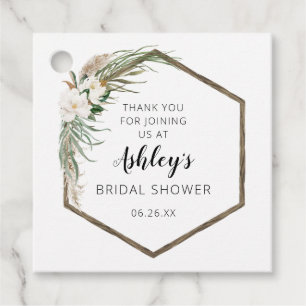 Étiquette de faveur de douche de mariée à couronne