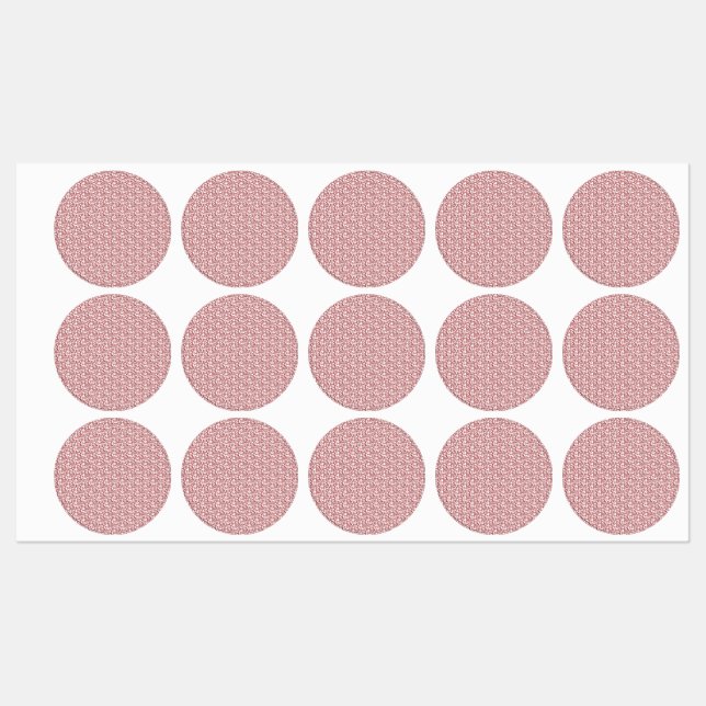 Étiquette de faveur de mariage en damas rouge élég (Feuille)