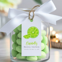 Étiquette de faveur de mariage Lime Green Main Squ