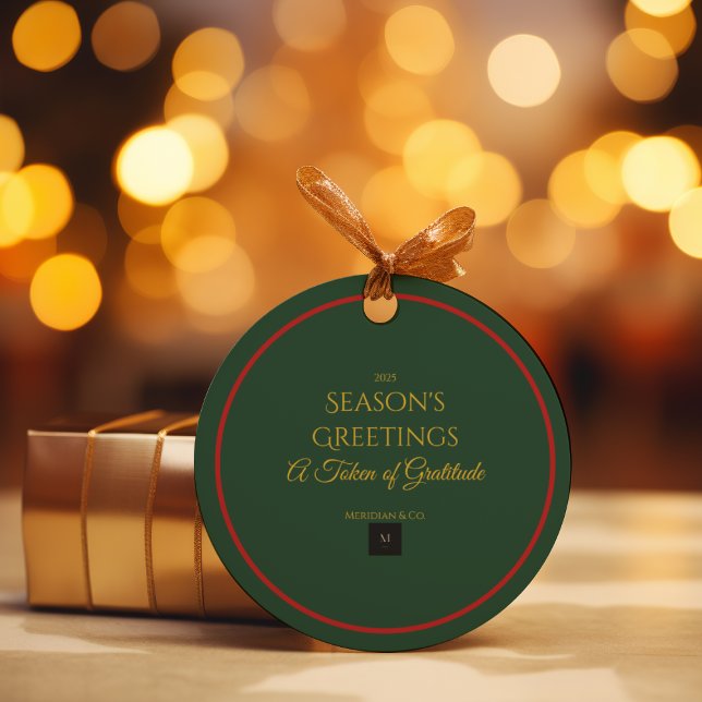 Étiquette de faveur de Noël Luxe | Moderne (Créateur téléchargé)