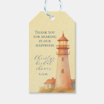 Étiquette de faveur de phare côtier