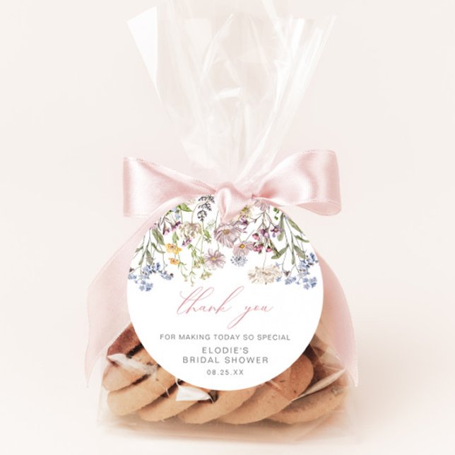 Étiquette de faveur de rond de douche nuptiale de  (Créateur téléchargé)