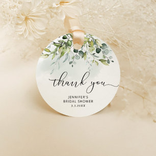 étiquette de faveur de shower de mariage eucalyptu