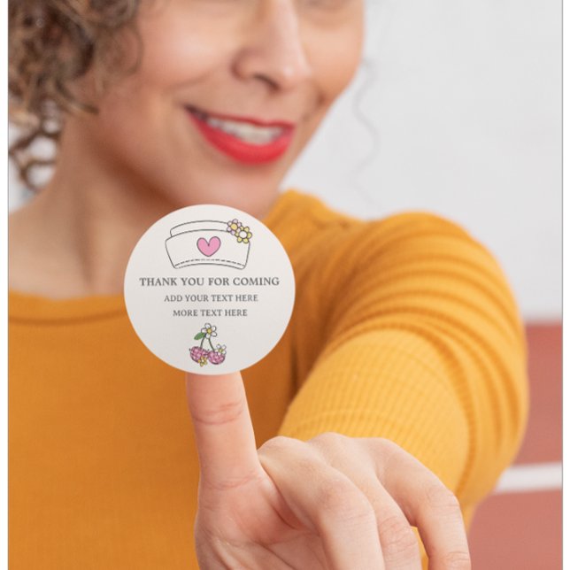 Étiquette de faveur d'infirmière mignonne de style (Créateur téléchargé)
